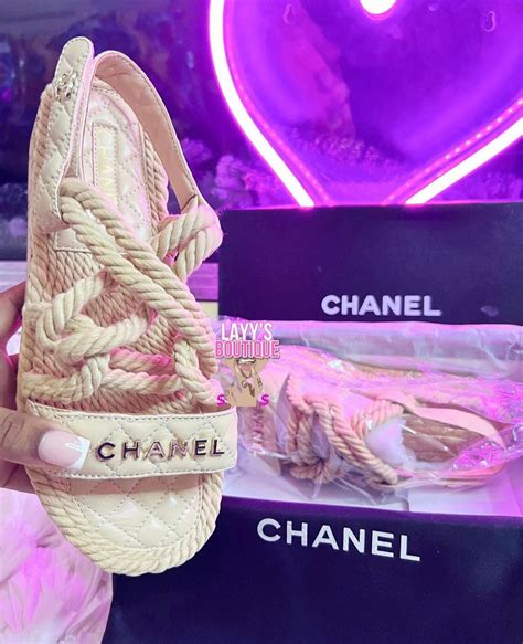 pink chanel rope sandals|buy chanel sandals online.